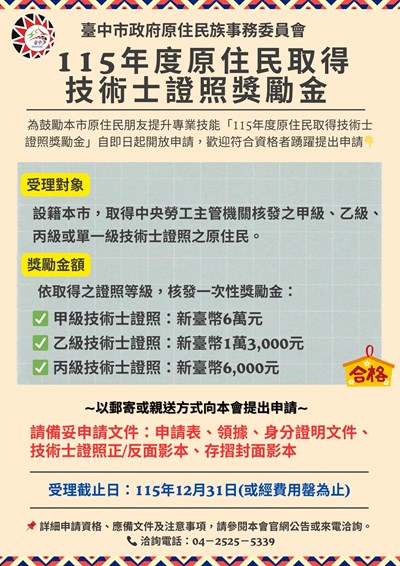 115年度原住民取得技術士證照獎勵金-圖卡(0210修)