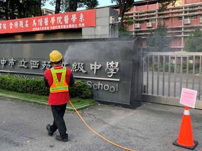 守護考生健康 中市防疫消毒大隊加強清消會考考場